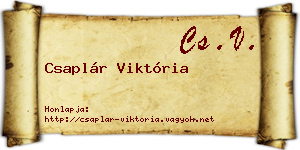 Csaplár Viktória névjegykártya